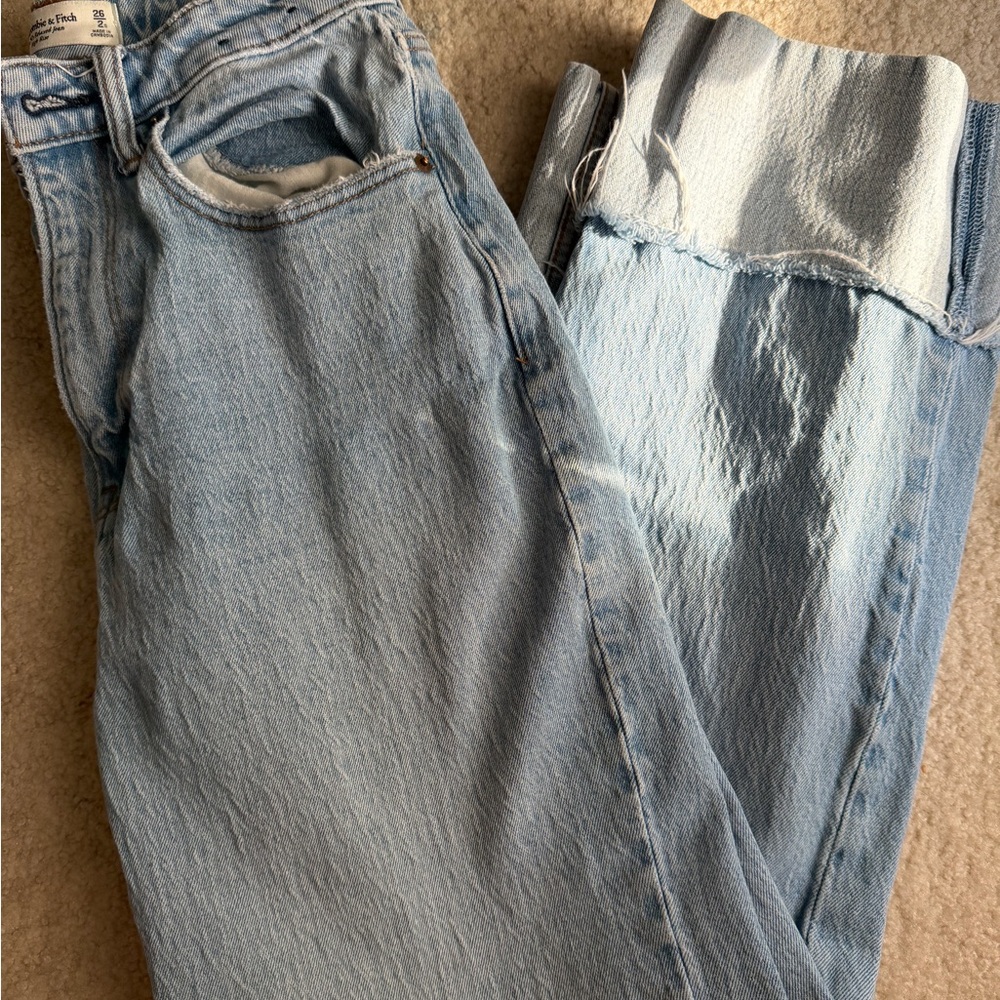 Abercrombie & Fitch Light Blue Straight Leg Jeans